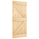 Sliding door and hardware kit 95x210 cm solid pine