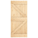 Sliding door and hardware kit 95x210 cm solid pine