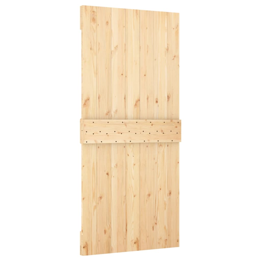 Sliding door and hardware kit 95x210 cm solid pine