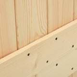 Sliding door and hardware kit 90x210 cm solid pine