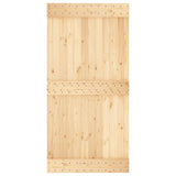 Sliding door and hardware kit 100x210 cm solid pine