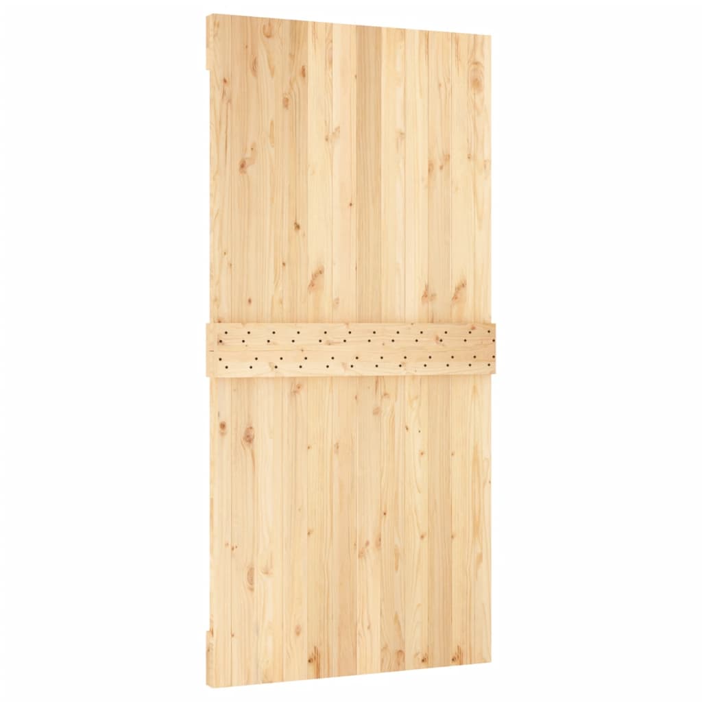 Sliding door and hardware kit 100x210 cm solid pine