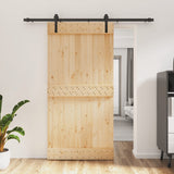 Sliding door and hardware kit 100x210 cm solid pine