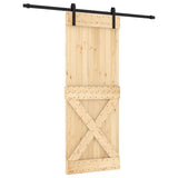 Sliding door and hardware kit 80x210 cm solid pine