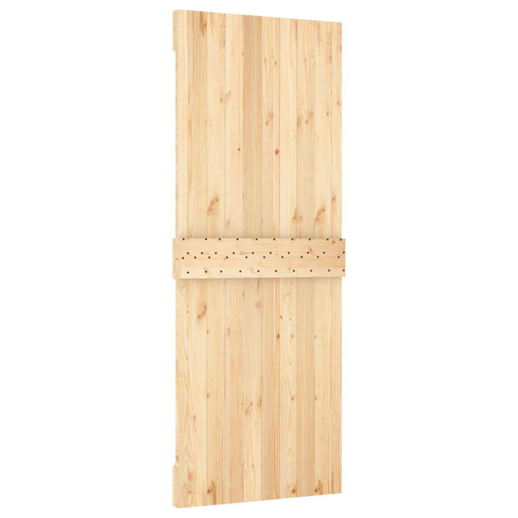 Sliding door and hardware kit 80x210 cm solid pine