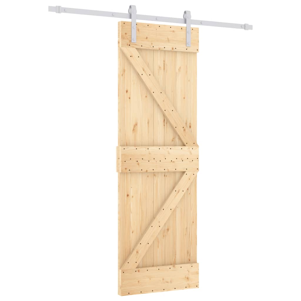 Sliding door and hardware kit 70x210 cm solid pine