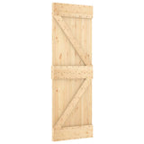 Sliding door and hardware kit 70x210 cm solid pine