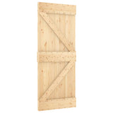 Sliding door and hardware kit 85x210 cm solid pine