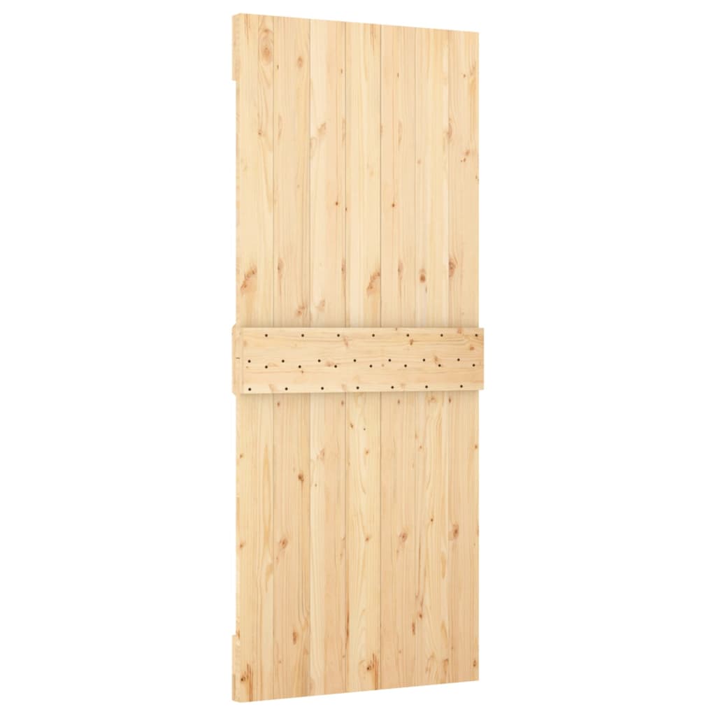 Sliding door and hardware kit 85x210 cm solid pine