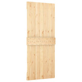 Sliding door and hardware kit 85x210 cm solid pine