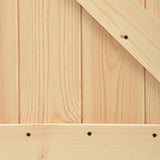 Sliding door and hardware kit 85x210 cm solid pine