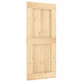 Sliding door and hardware kit 90x210 cm solid pine