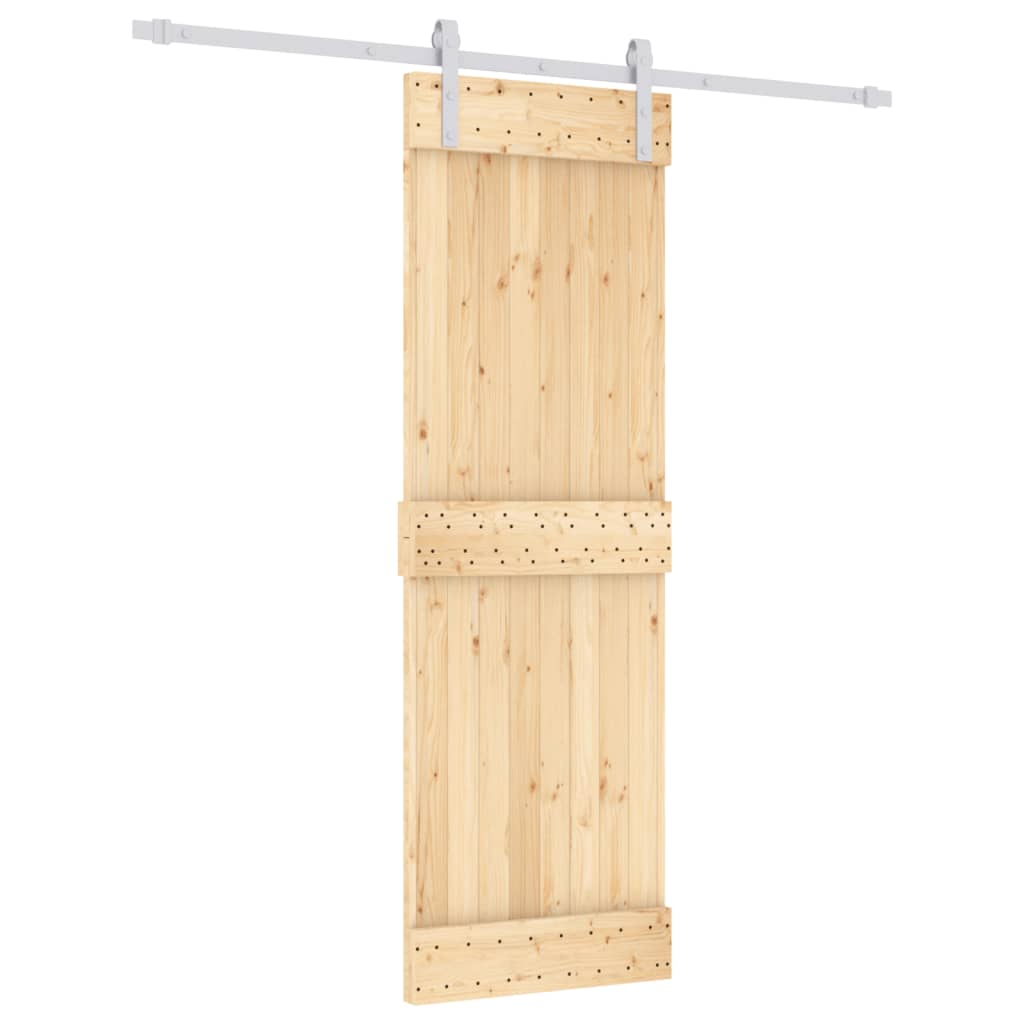 Sliding door and hardware kit 70x210 cm solid pine