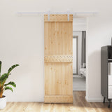 Sliding door and hardware kit 70x210 cm solid pine