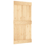 Sliding door and hardware kit 100x210 cm solid pine