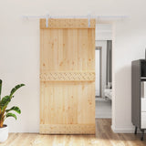 Sliding door and hardware kit 100x210 cm solid pine