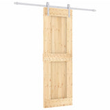 Sliding door and hardware kit 70x210 cm solid pine