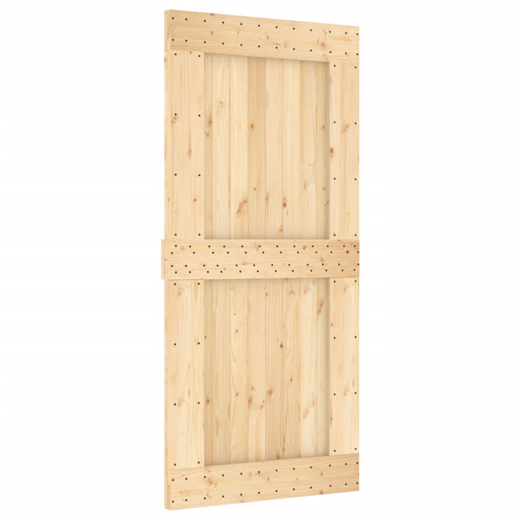 Sliding door and hardware kit 95x210 cm solid pine