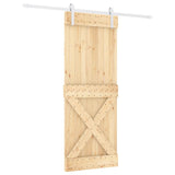 Sliding door and hardware kit 80x210 cm solid pine