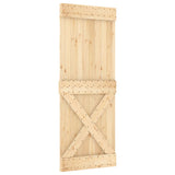 Sliding door and hardware kit 80x210 cm solid pine