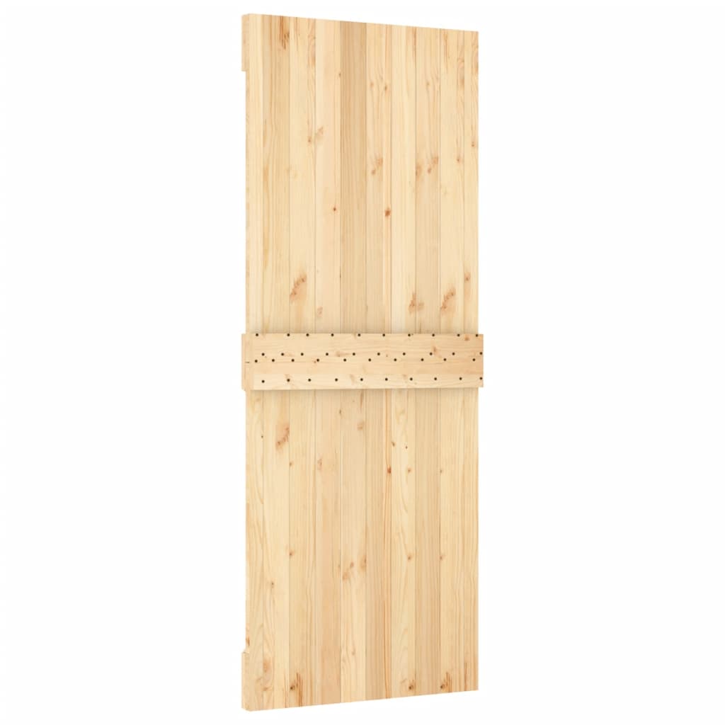 Sliding door and hardware kit 80x210 cm solid pine