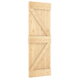 Sliding door and hardware kit 70x210 cm solid pine