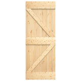 Sliding door and hardware kit 70x210 cm solid pine