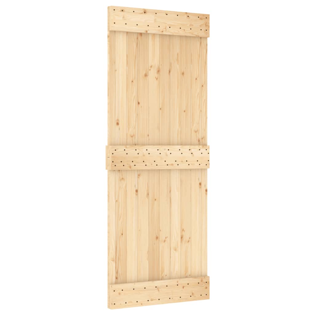 Sliding door and hardware kit 80x210 cm solid pine