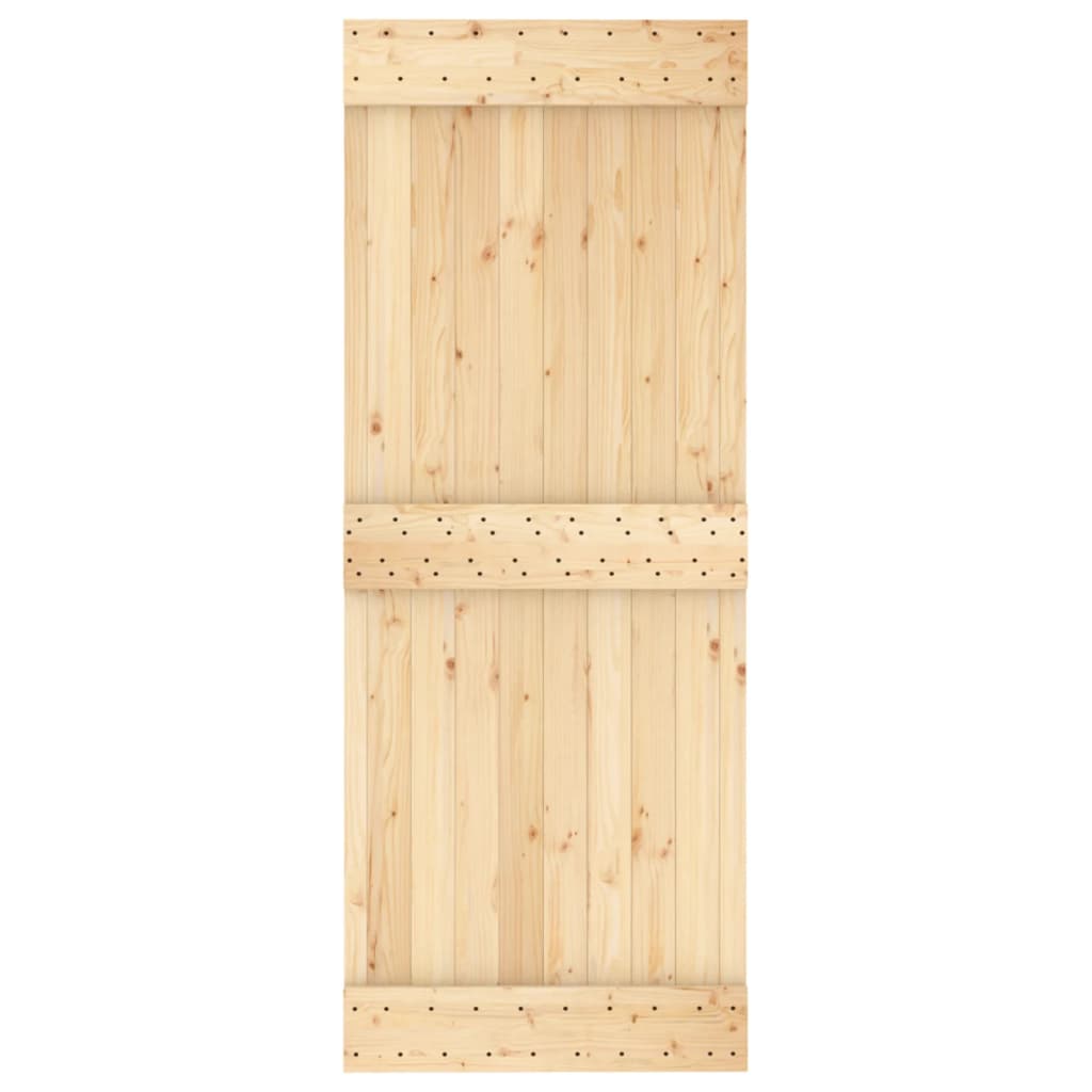 Sliding door and hardware kit 80x210 cm solid pine