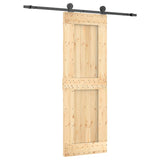 Sliding door and hardware kit 70x210 cm solid pine