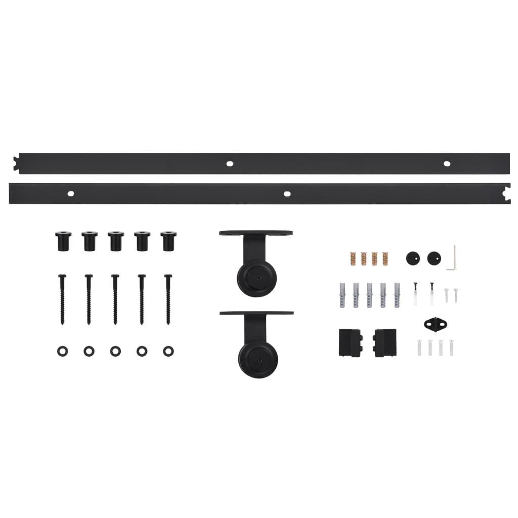 Porte coulissante et kit de quincaillerie 90x210 cm pin massif