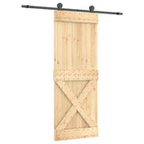 Sliding door and hardware kit 80x210 cm solid pine