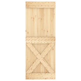 Sliding door and hardware kit 80x210 cm solid pine