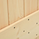 Sliding door and hardware kit 80x210 cm solid pine