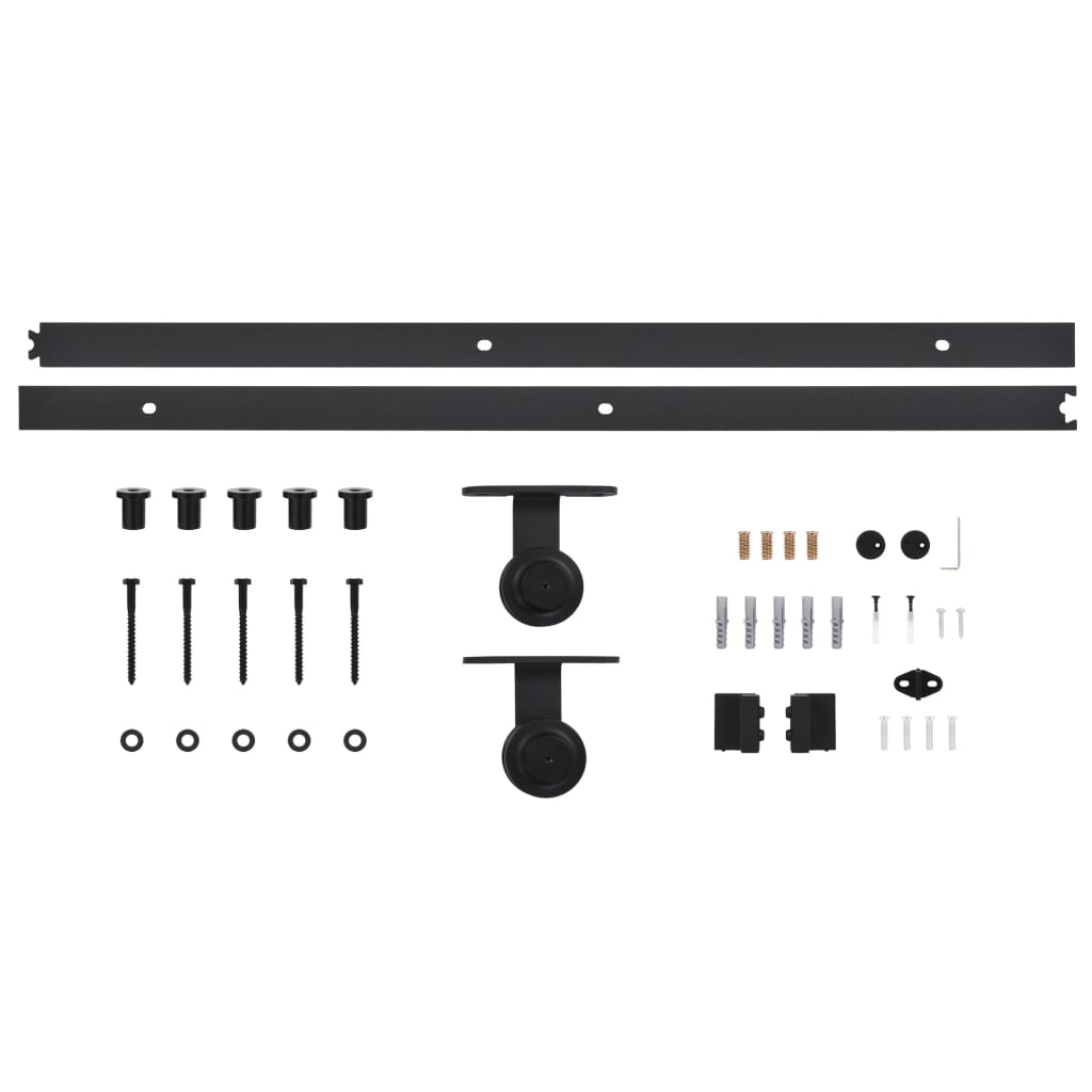 Porte coulissante et kit de quincaillerie 100x210 cm pin massif