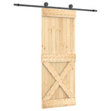 Sliding door and hardware kit 80x210 cm solid pine