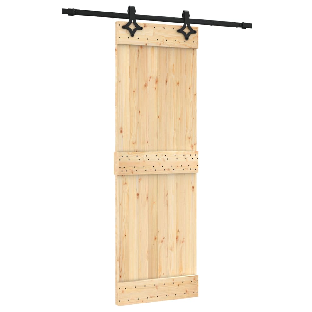 Sliding door and hardware kit 70x210 cm solid pine