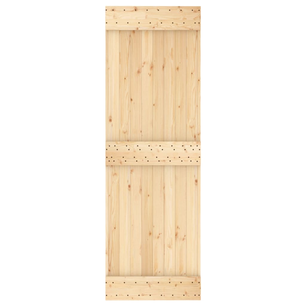 Sliding door and hardware kit 70x210 cm solid pine