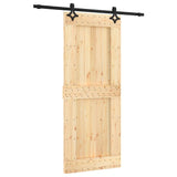 Sliding door and hardware kit 85x210 cm solid pine