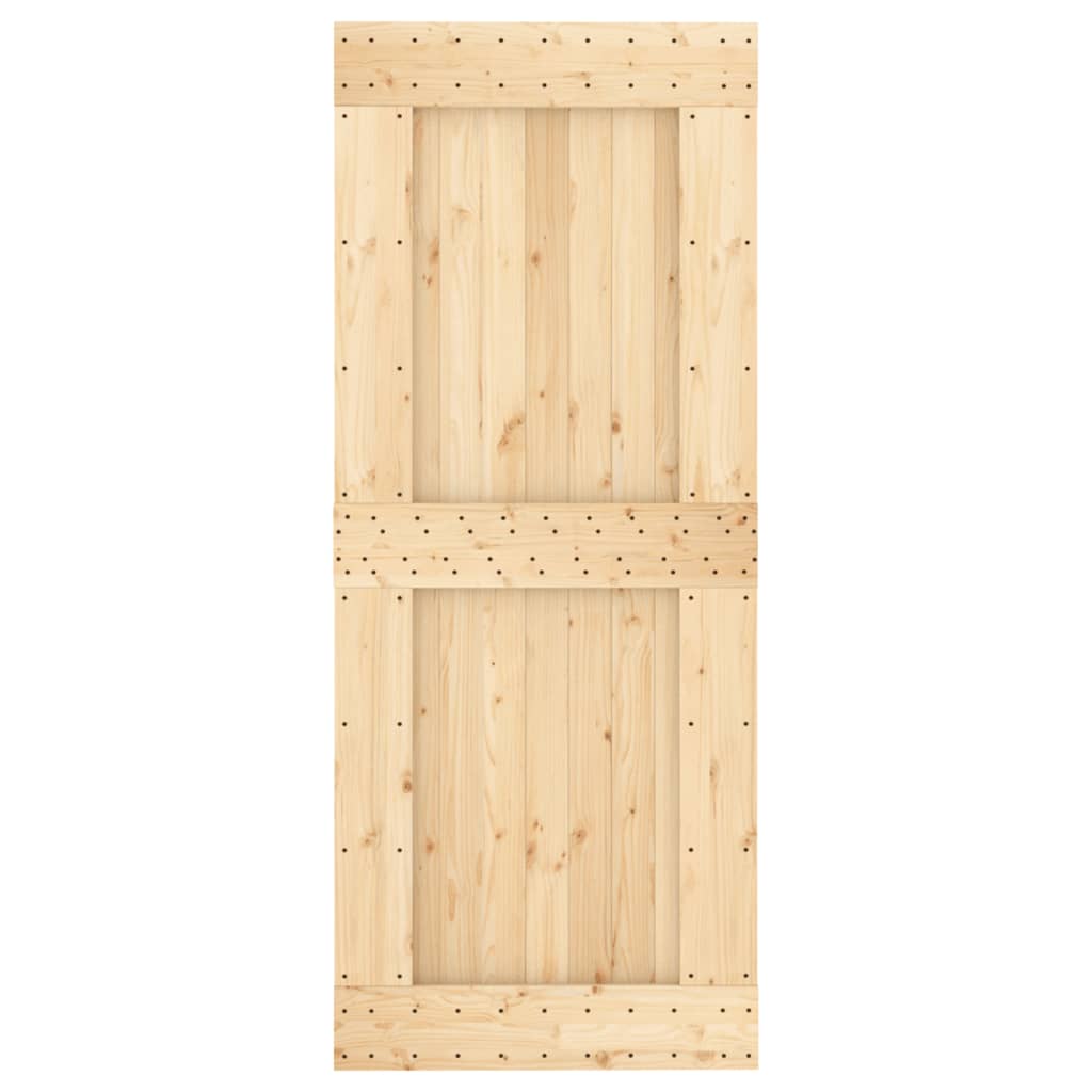 Sliding door and hardware kit 85x210 cm solid pine