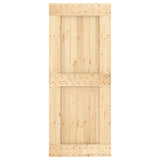 Sliding door and hardware kit 85x210 cm solid pine