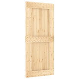 Sliding door and hardware kit 90x210 cm solid pine