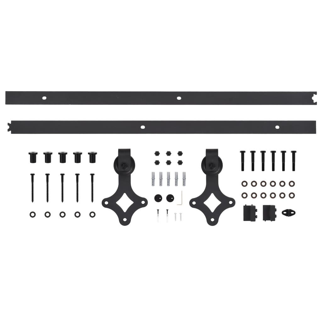 Porte coulissante et kit de quincaillerie 90x210 cm pin massif