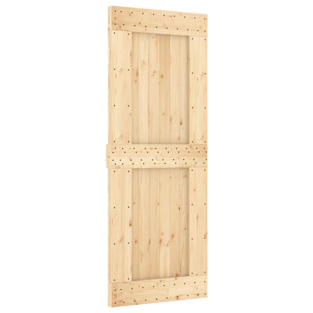 Sliding door and hardware kit 80x210 cm solid pine