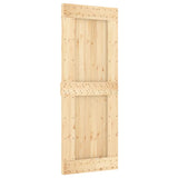 Sliding door and hardware kit 80x210 cm solid pine