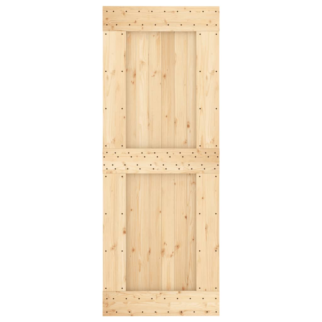 Sliding door and hardware kit 80x210 cm solid pine