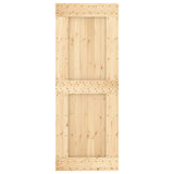 Sliding door and hardware kit 80x210 cm solid pine