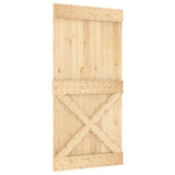 Sliding door and hardware kit 100x210 cm solid pine