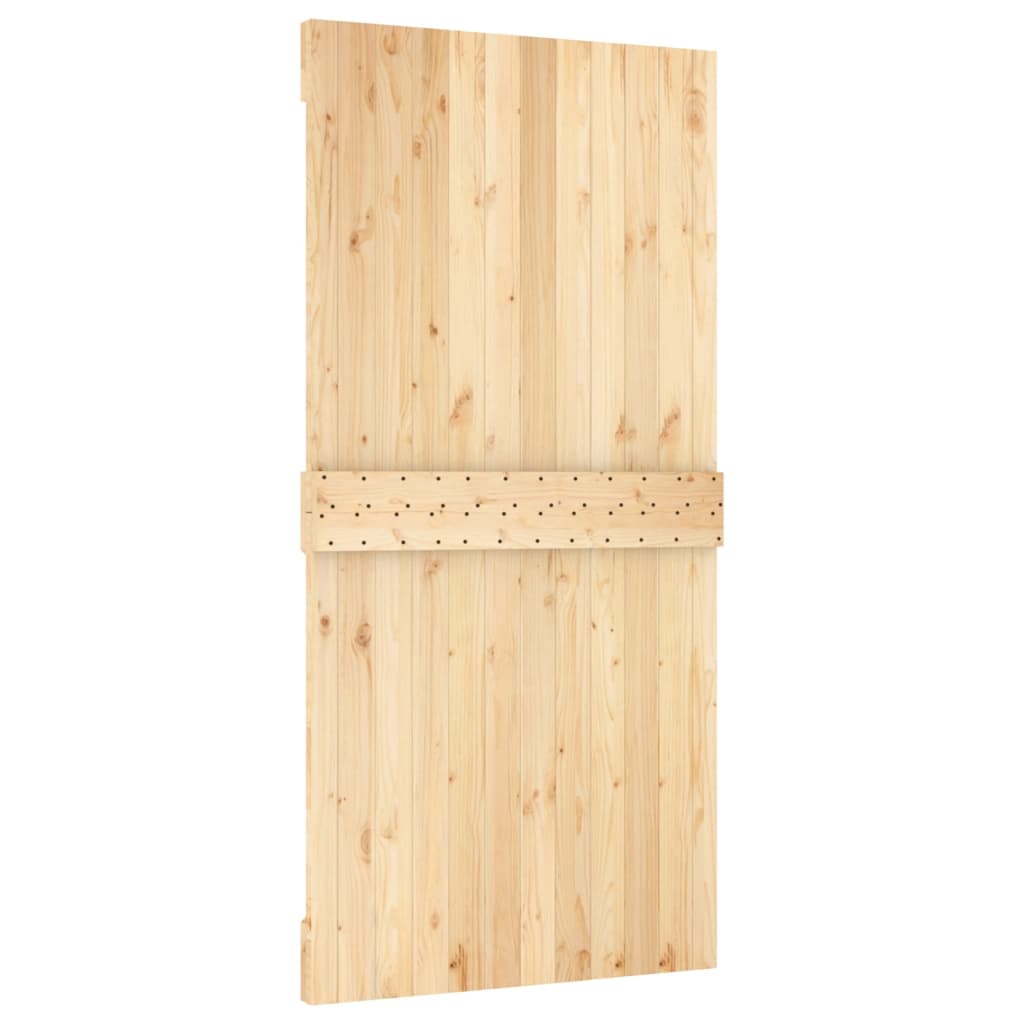 Sliding door and hardware kit 100x210 cm solid pine