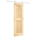 Sliding door and hardware kit 70x210 cm solid pine